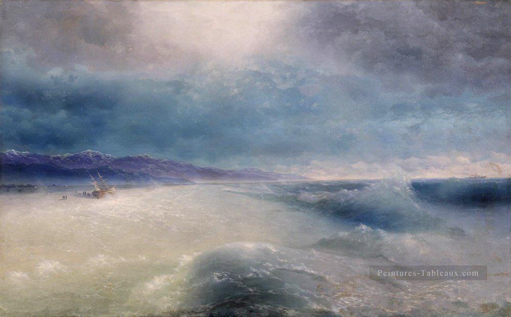 après la tempête Romantique Ivan Aivazovsky russe Peintures à l'huile
